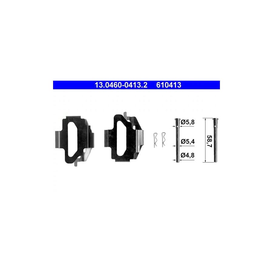 ATE 13.0460-0413.2 Accessory Kit, Disc Brake Pads