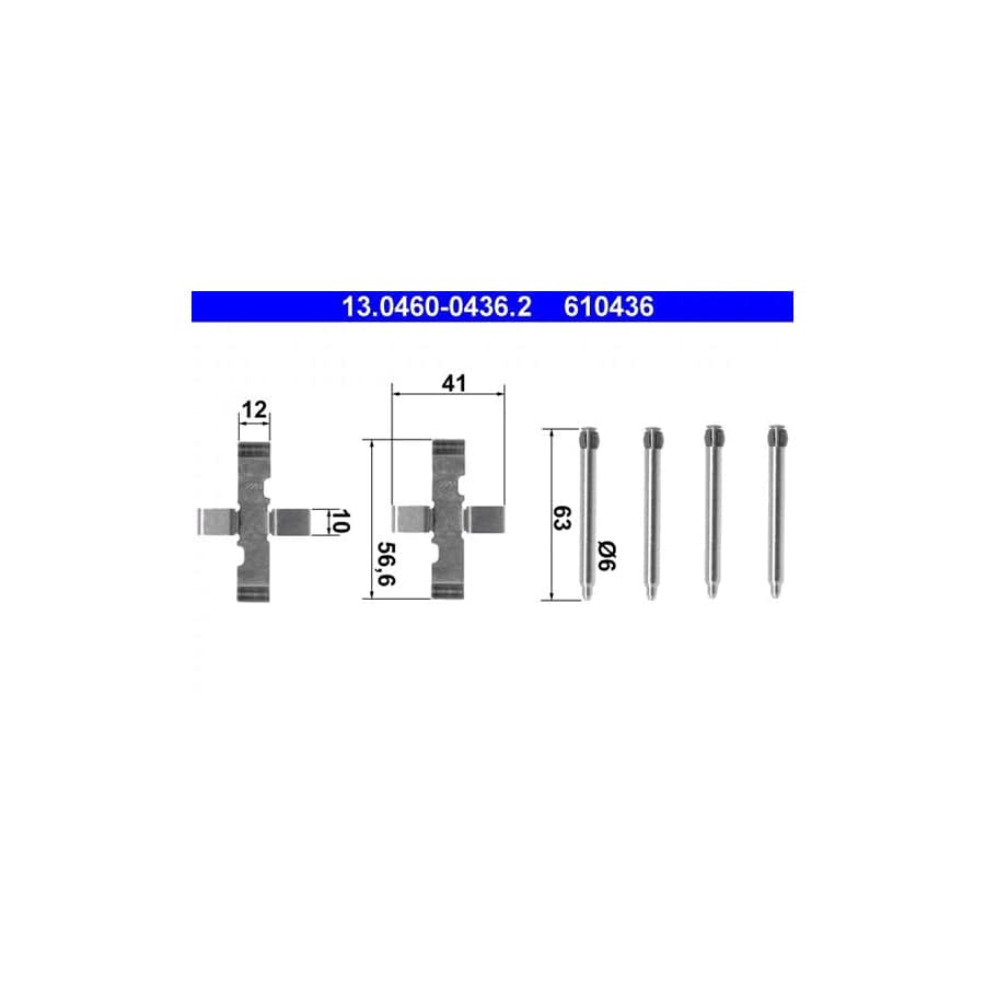ATE 13.0460-0436.2 Accessory Kit, Disc Brake Pads