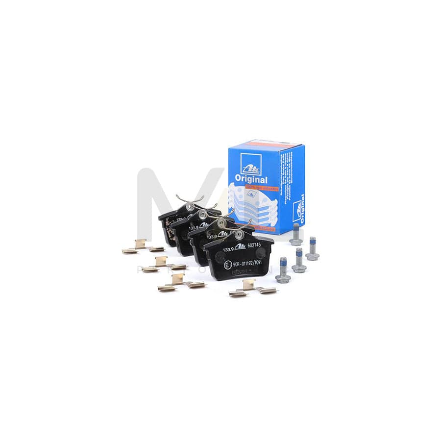 ATE 13.0460-2745.2 Brake pad set excl. wear warning contact, not prepared for wear indicator, with brake caliper screws, with accessories
