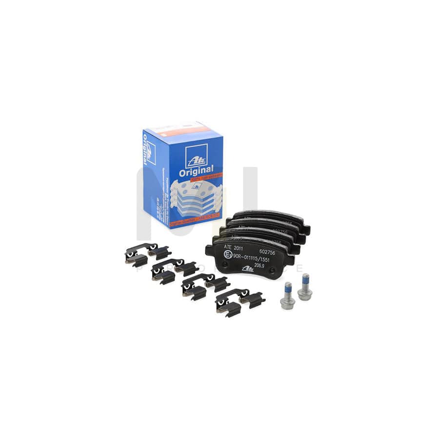 ATE 13.0460-2756.2 Brake pad set excl. wear warning contact, not prepared for wear indicator, with brake caliper screws, with accessories