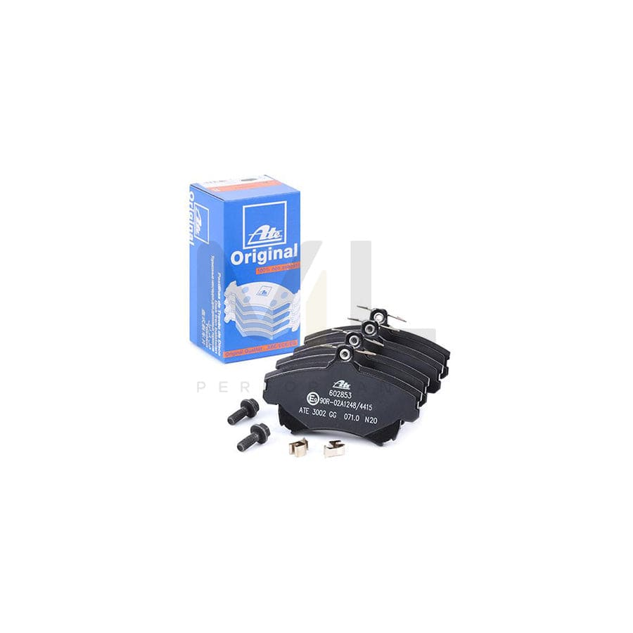 ATE 13.0460-2853.2 Brake pad set with acoustic wear warning, with brake caliper screws