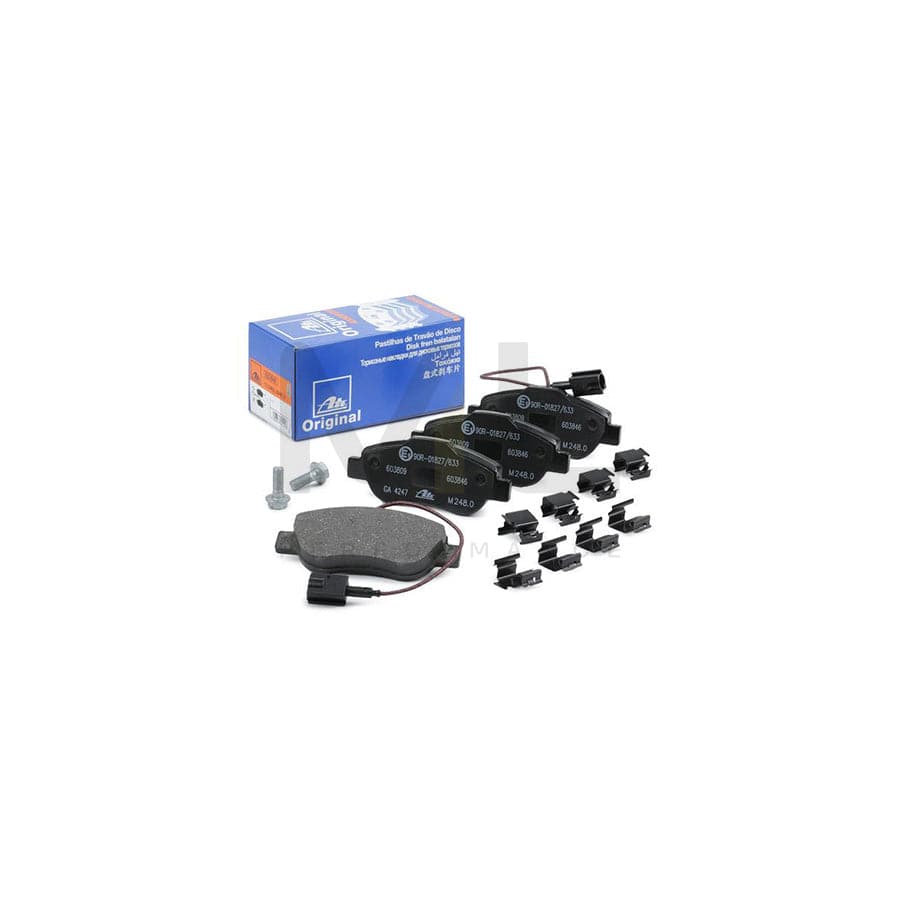 ATE 13.0460-3846.2 Brake pad set incl. wear warning contact, with brake caliper screws, with accessories
