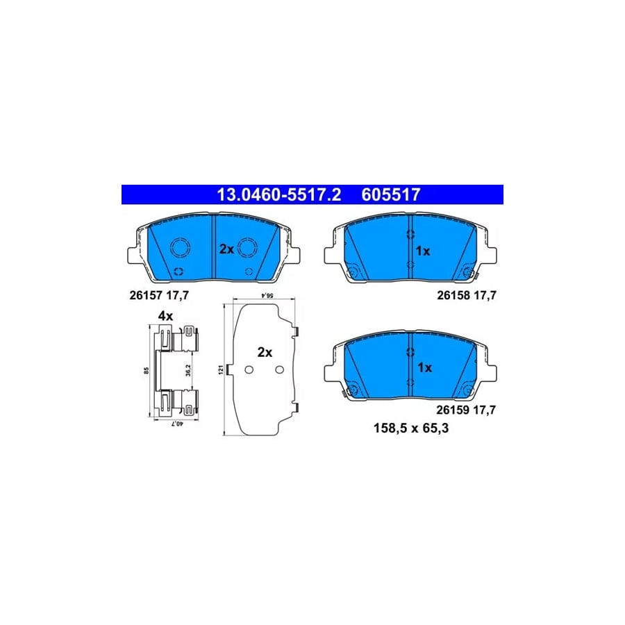ATE 13.0460-5517.2 Brake Pad Set