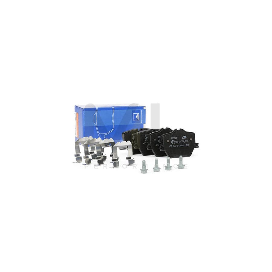 ATE 13.0460-5523.2 Brake pad set excl. wear warning contact, prepared for wear indicator, with brake caliper screws, with accessories