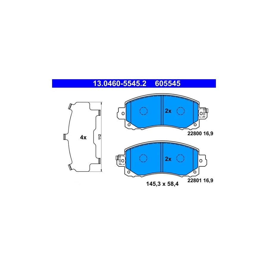 ATE 13.0460-5545.2 Brake Pad Set