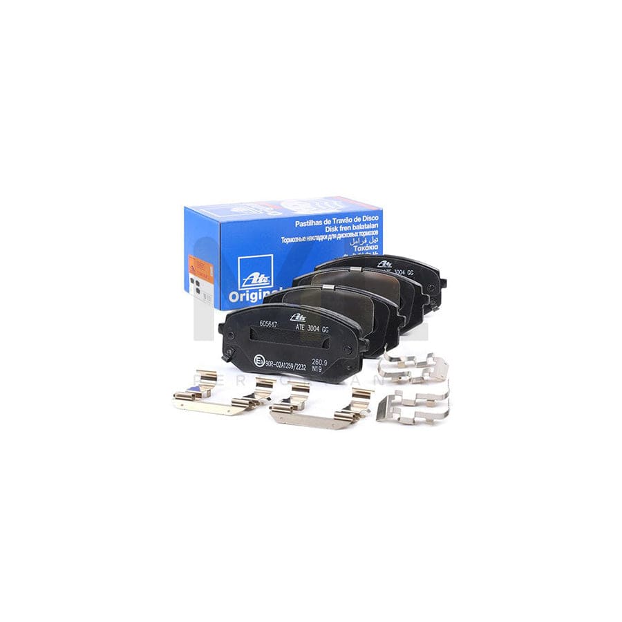 ATE 13.0460-5647.2 Brake pad set with acoustic wear warning, with accessories