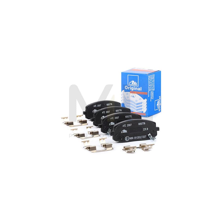 ATE 13.0460-5776.2 Brake pad set with acoustic wear warning, with accessories
