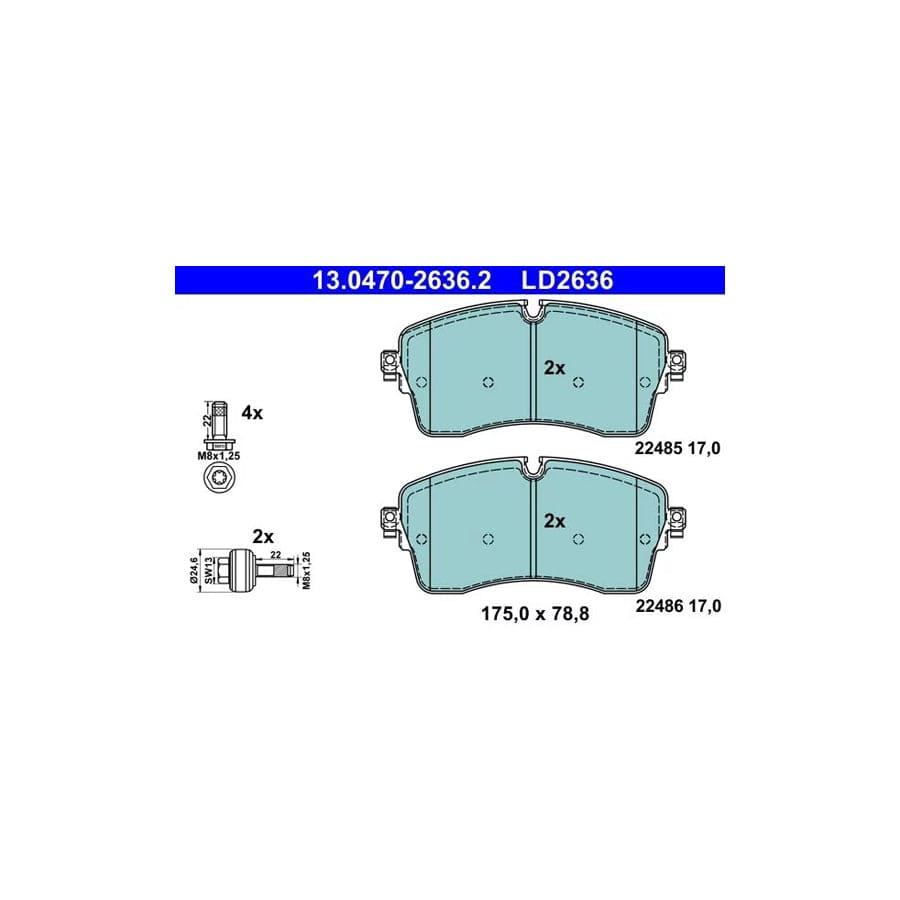 ATE 13.0470-2636.2 Brake Pad Set