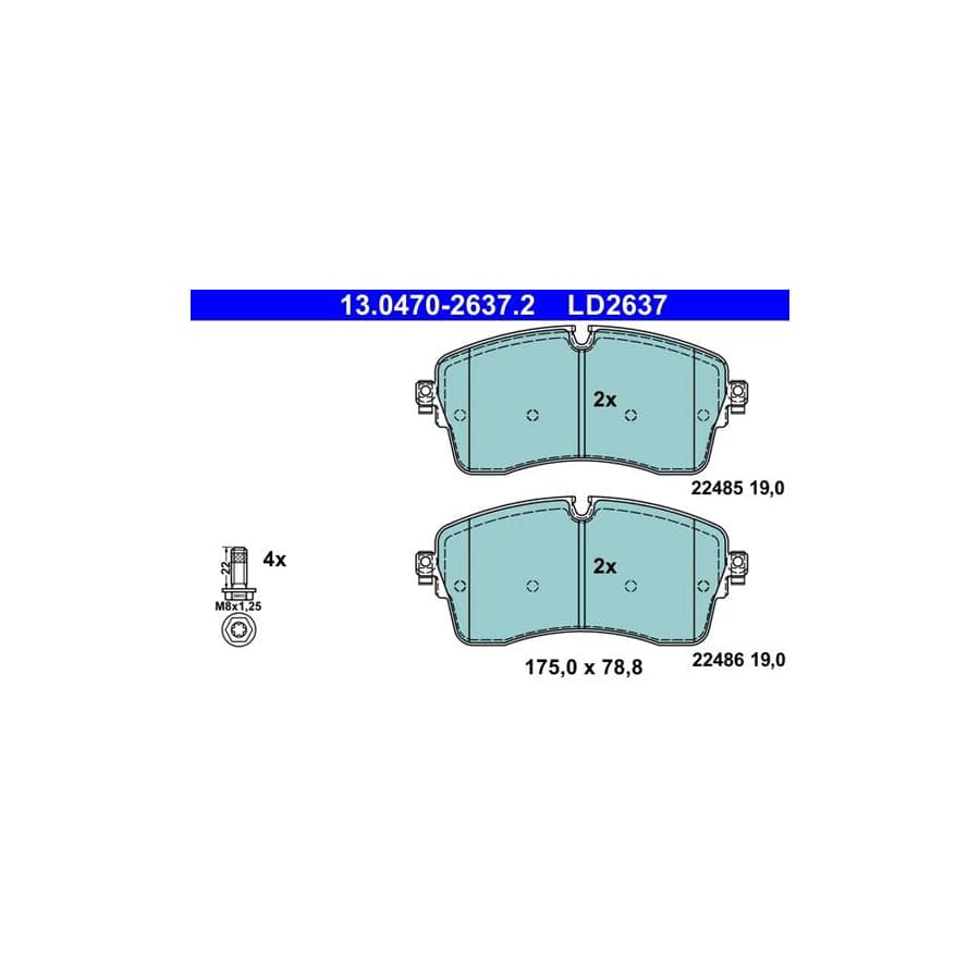 ATE 13.0470-2637.2 Brake Pad Set