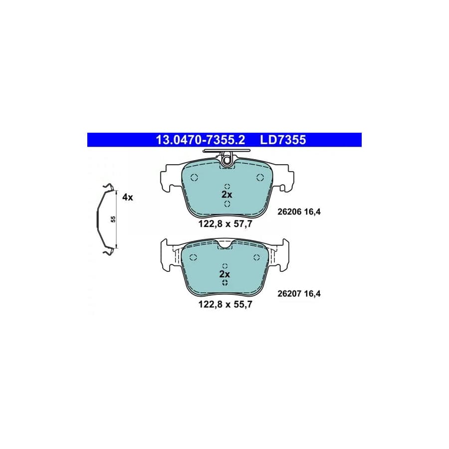 ATE 13.0470-7355.2 Brake Pad Set