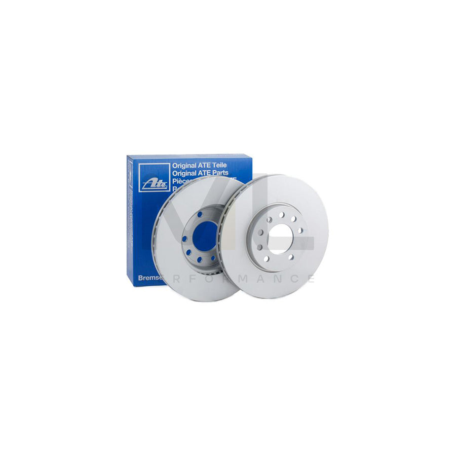 ATE 24.0125-0141.1 Brake Disc Vented, Coated, High-carbon, with bolts/screws  - 1 piece