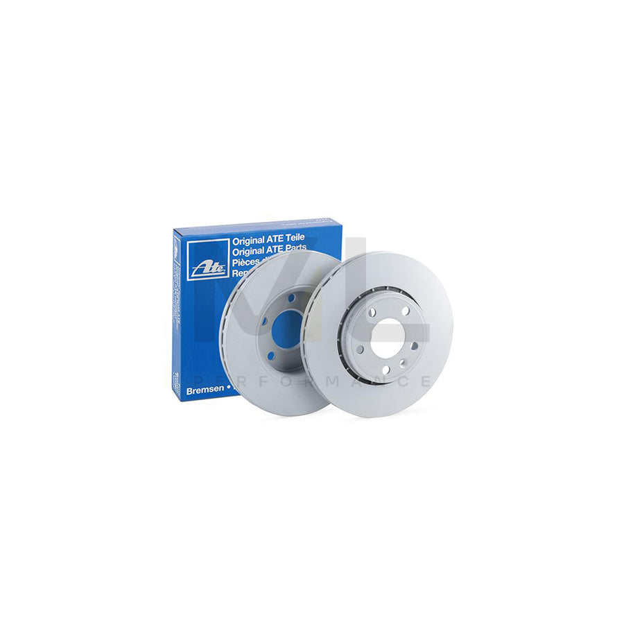 ATE 24.0128-0132.1 Brake Disc Vented, Coated, High-carbon, with bolts/screws  - 1 piece
