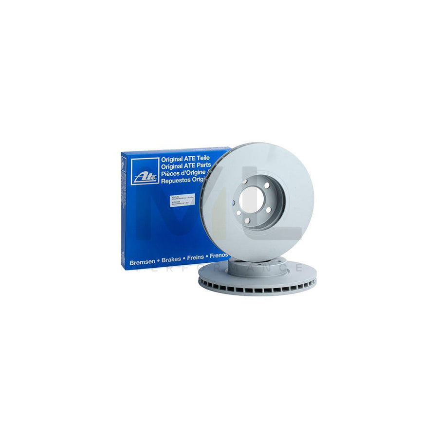 ATE 24.0130-0200.1 Brake Disc Vented, Coated, High-carbon, with bolts/screws  - 1 piece