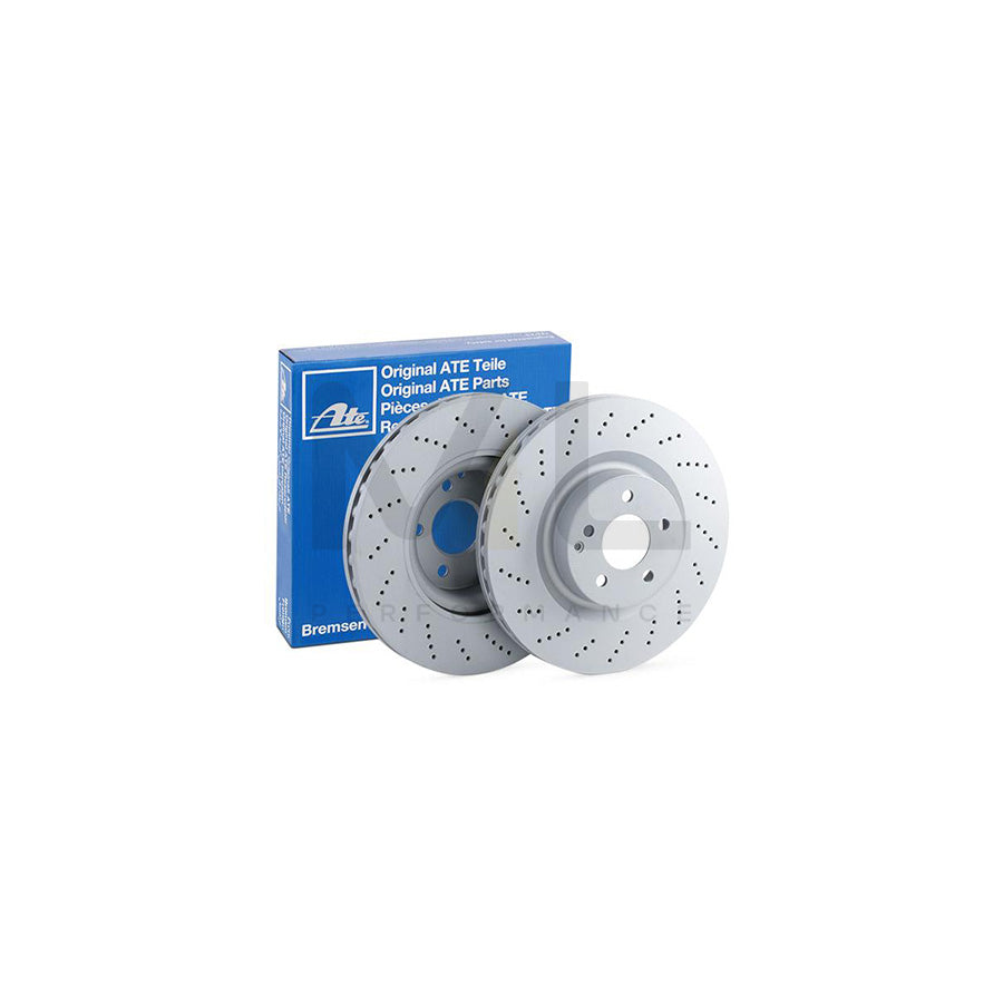 ATE 24.0132-0168.1 Brake Disc Perforated / Vented, Coated, Alloyed / High-carbon, with bolts/screws  - 1 piece