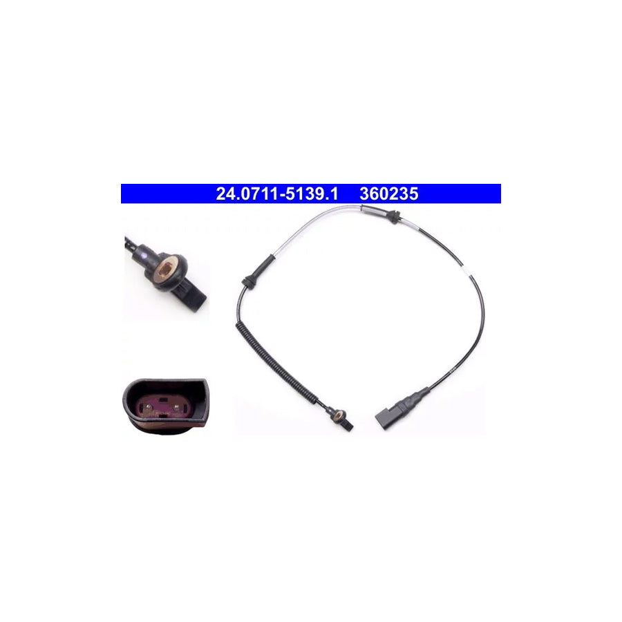ATE 24.0711-5139.1 Abs Sensor for Ford Fusion Estate (Ju2)