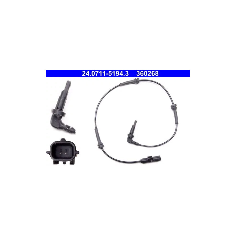 ATE 24.0711-5194.3 Abs Sensor for Renault Laguna