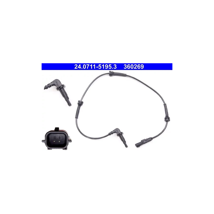 ATE 24.0711-5195.3 Abs Sensor for Renault Laguna