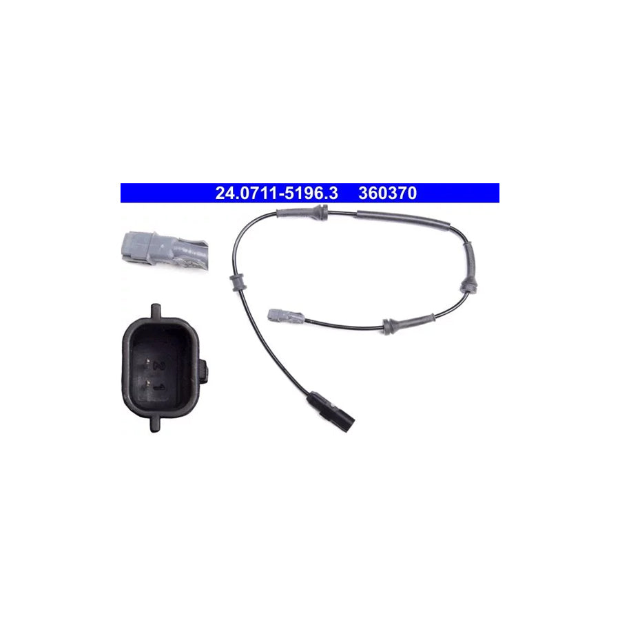 ATE 24.0711-5196.3 Abs Sensor for Renault Laguna