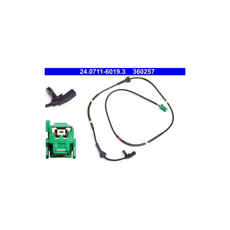ATE 24.0711-6019.3 Abs Sensor for Volvo S80 I (Ts, 184)
