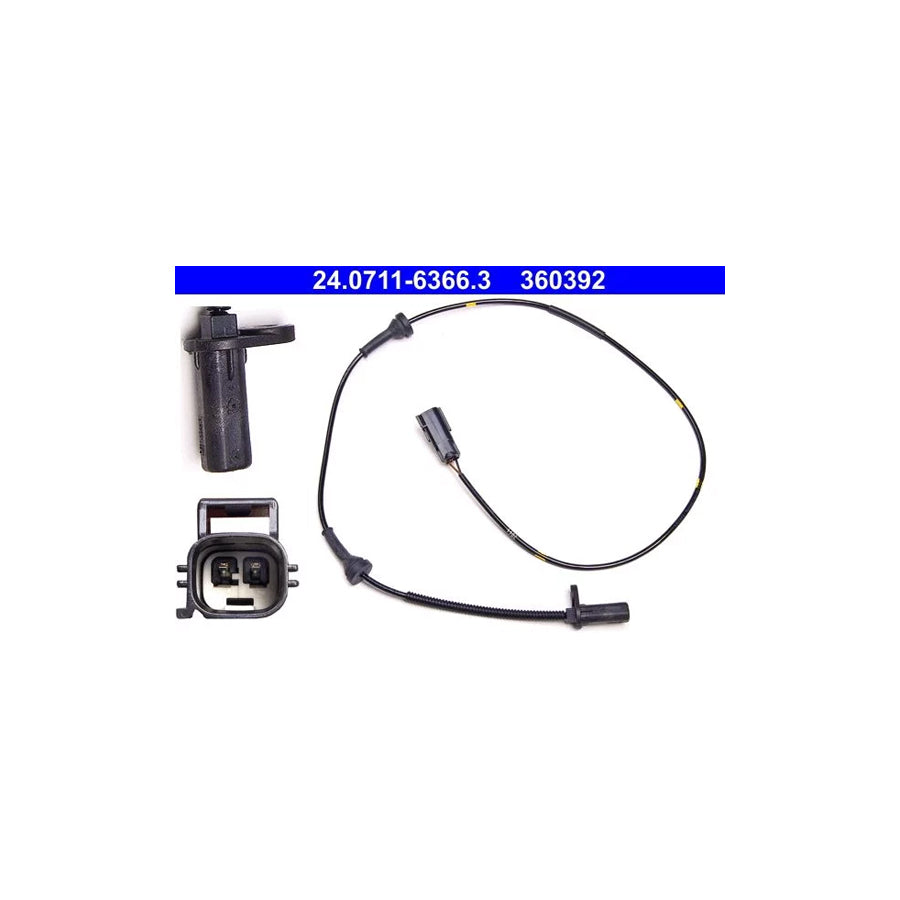 ATE 24.0711-6366.3 Abs Sensor for Volvo Xc90 I (C, 275)