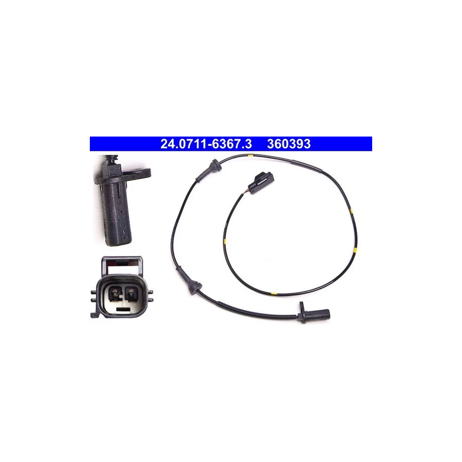 ATE 24.0711-6367.3 Abs Sensor for Volvo Xc90 I (C, 275)