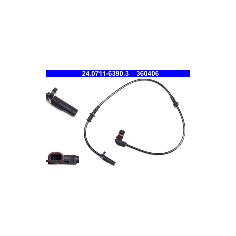 ATE 24.0711-6390.3 Abs Sensor Suitable for Mercedes-Benz C-Class