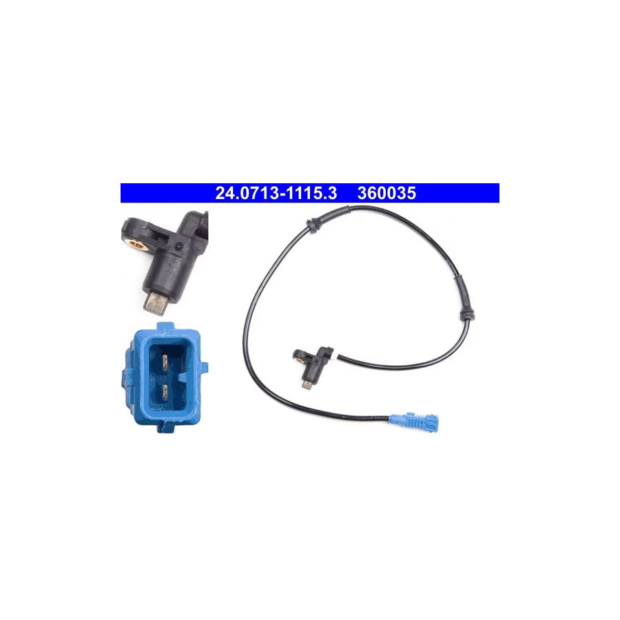 ATE 24.0713-1115.3 Abs Sensor for Peugeot 206