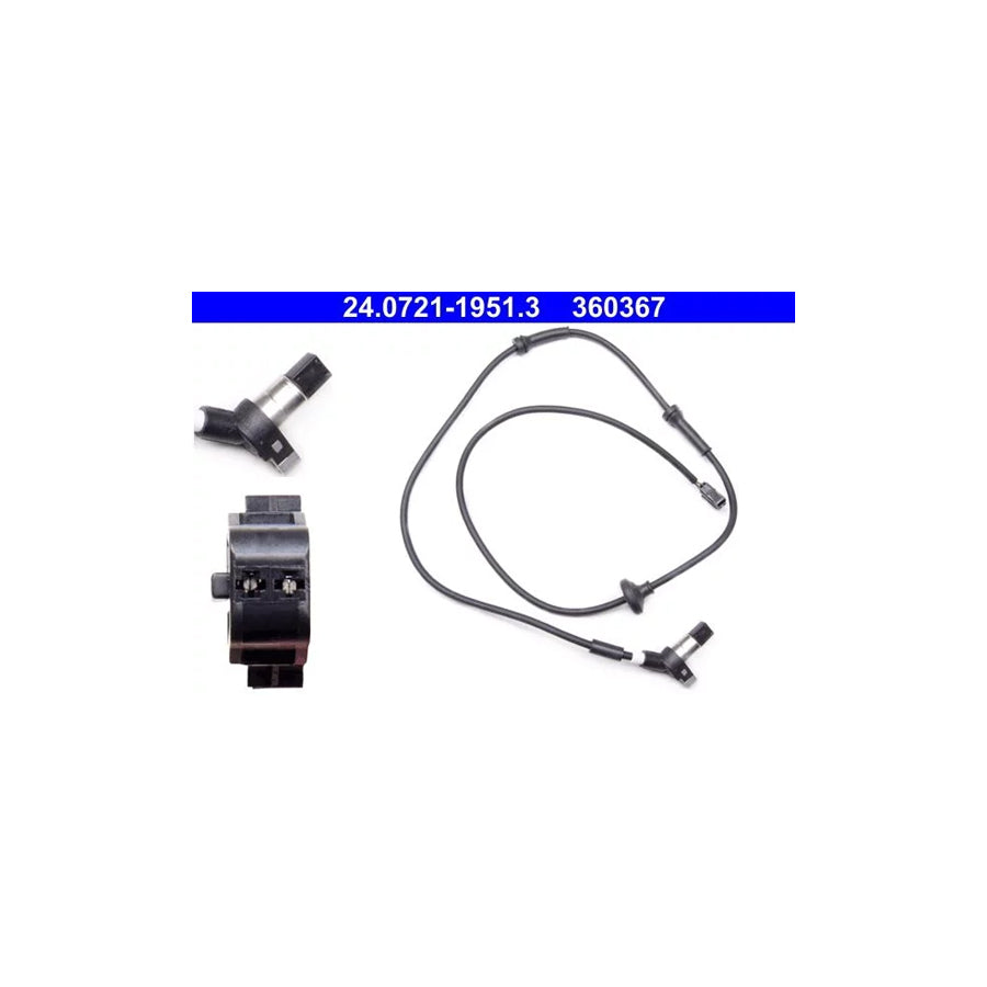 ATE 24.0721-1951.3 Abs Sensor for Skoda Felicia