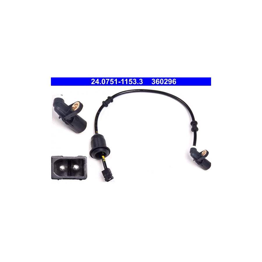 ATE 24.0751-1153.3 Abs Sensor Suitable for Mercedes-Benz Slk (R170)
