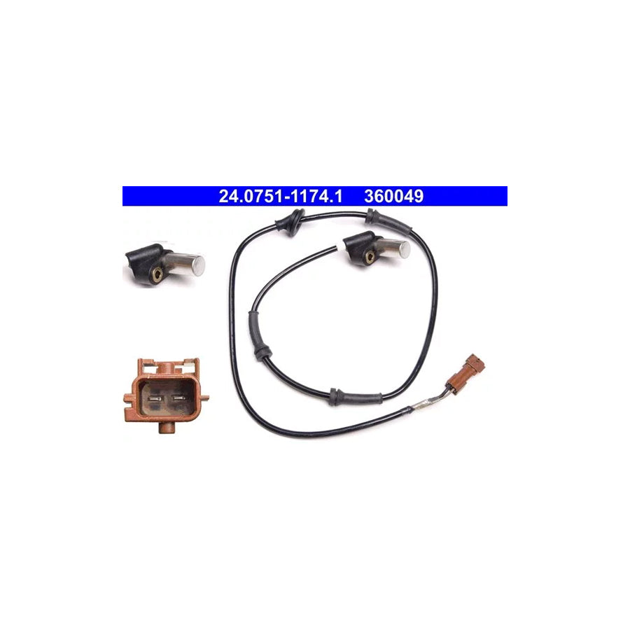 ATE 24.0751-1174.1 Abs Sensor for Saab 9000