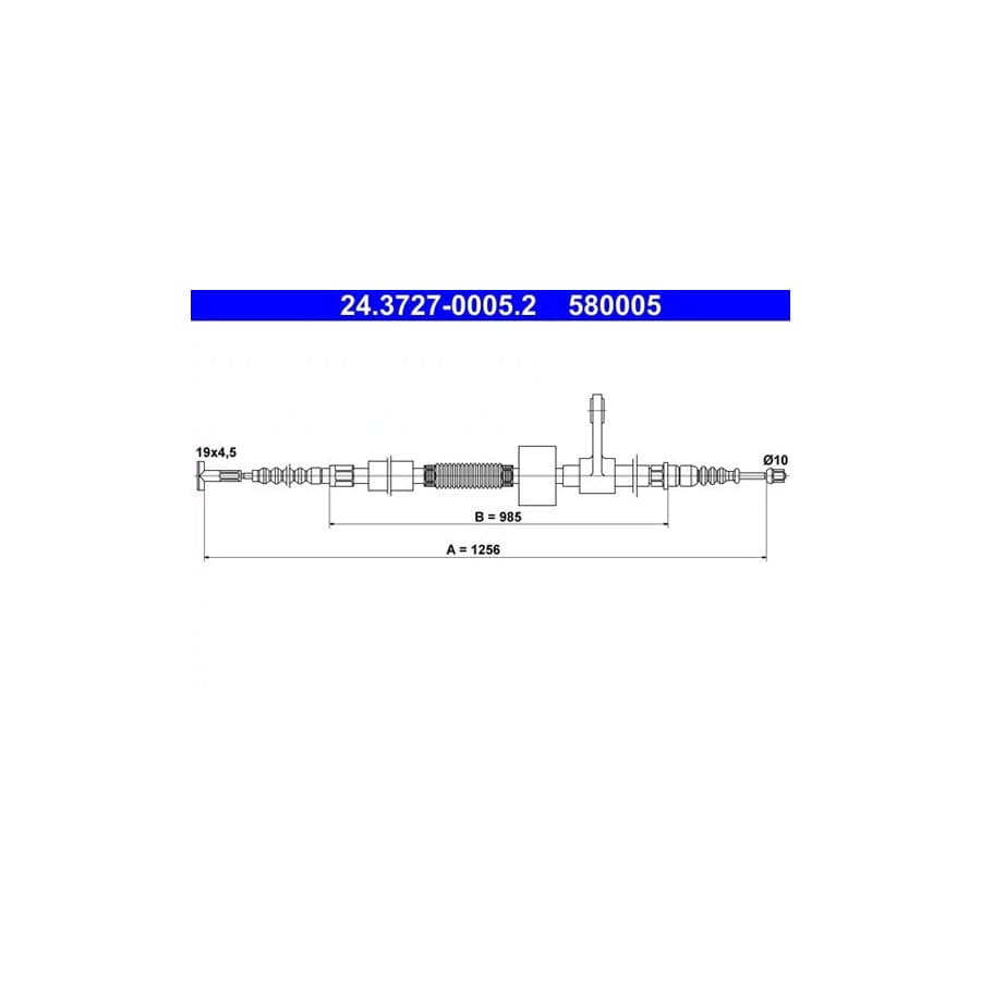 ATE 24.3727-0005.2 Hand Brake Cable