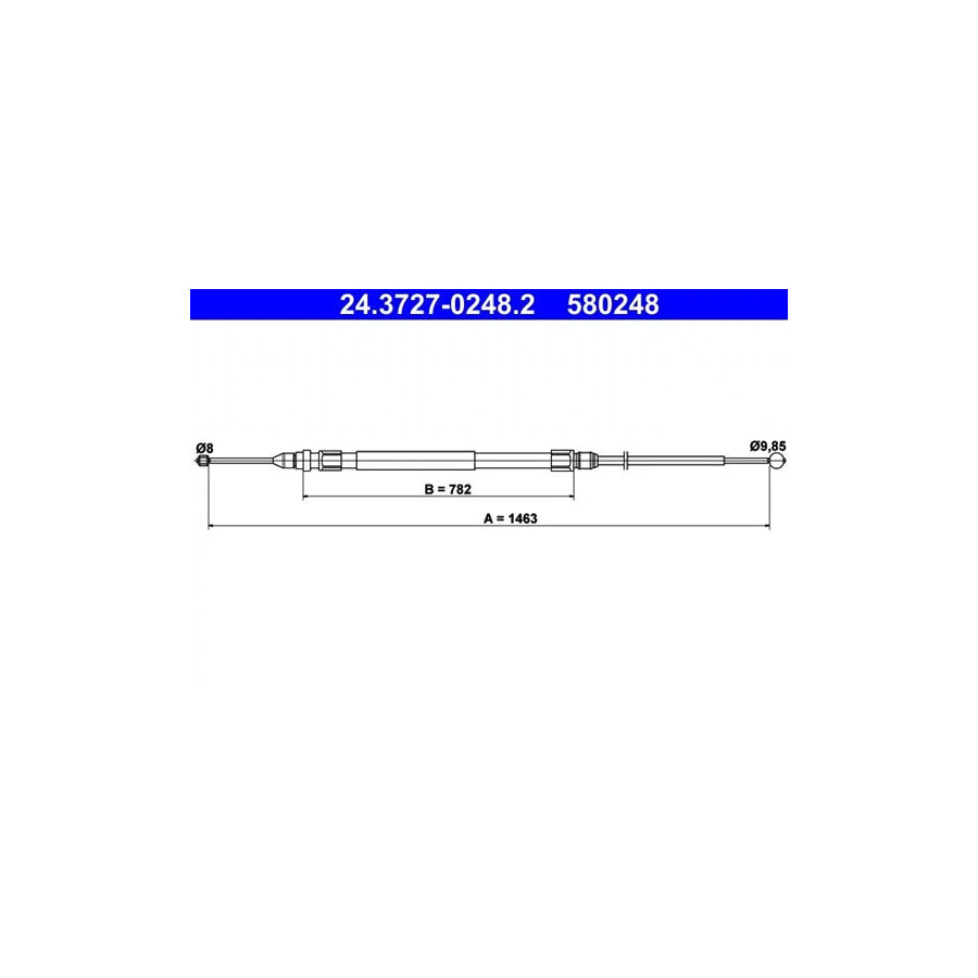 ATE 24.3727-0248.2 Hand Brake Cable