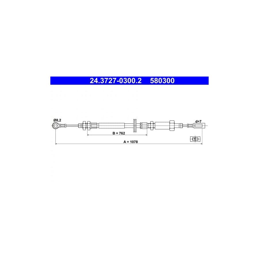 ATE 24.3727-0300.2 Hand Brake Cable