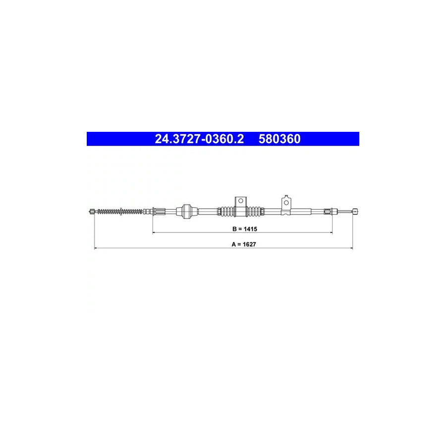 ATE 24.3727-0360.2 Hand Brake Cable