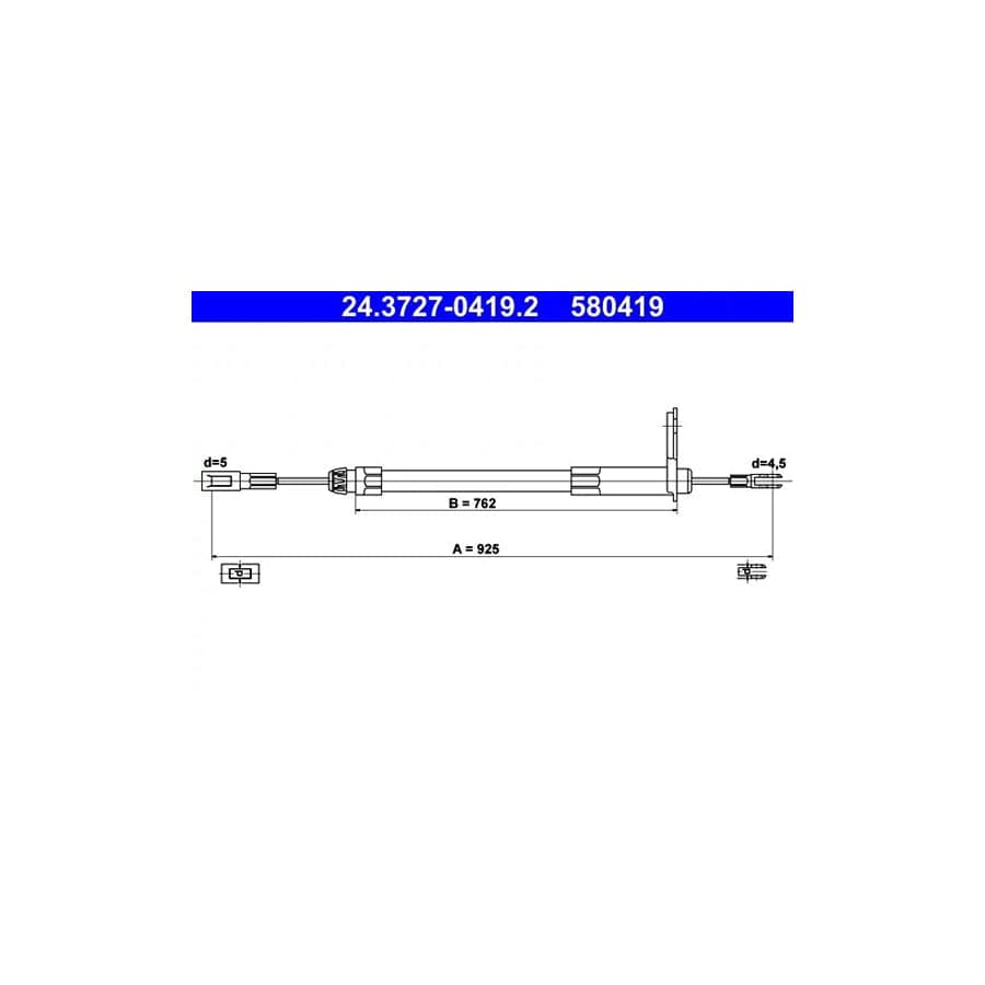 ATE 24.3727-0419.2 Hand Brake Cable