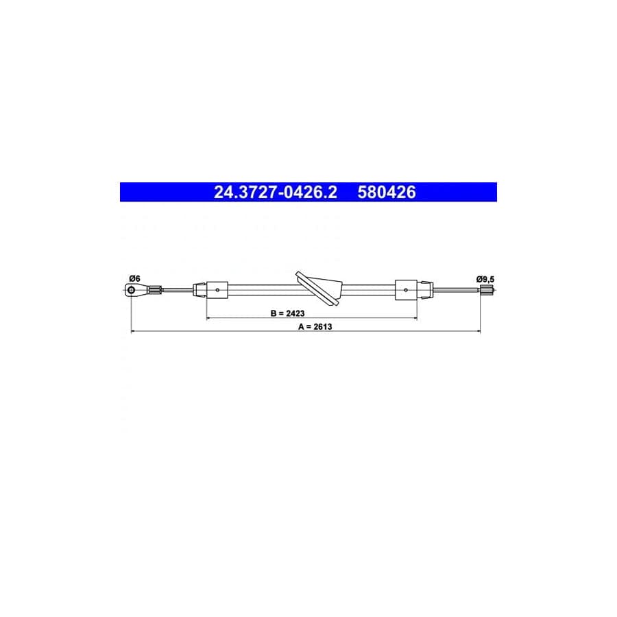 ATE 24.3727-0426.2 Hand Brake Cable Suitable for Mercedes-Benz E-Class