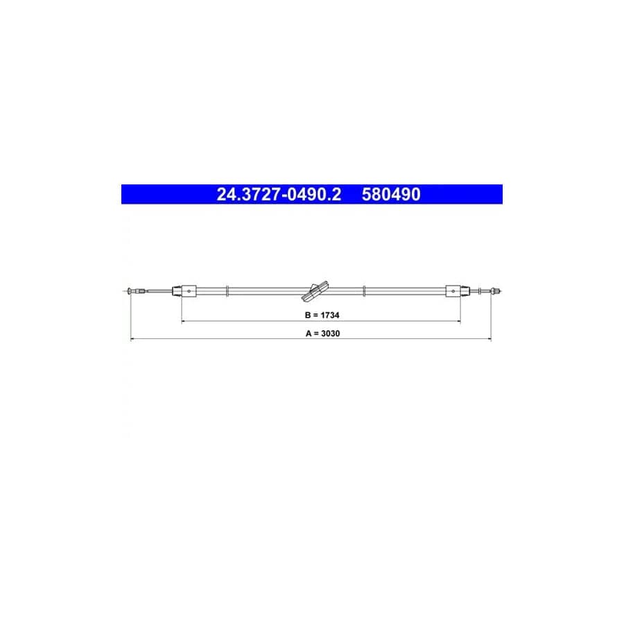 ATE 24.3727-0490.2 Hand Brake Cable