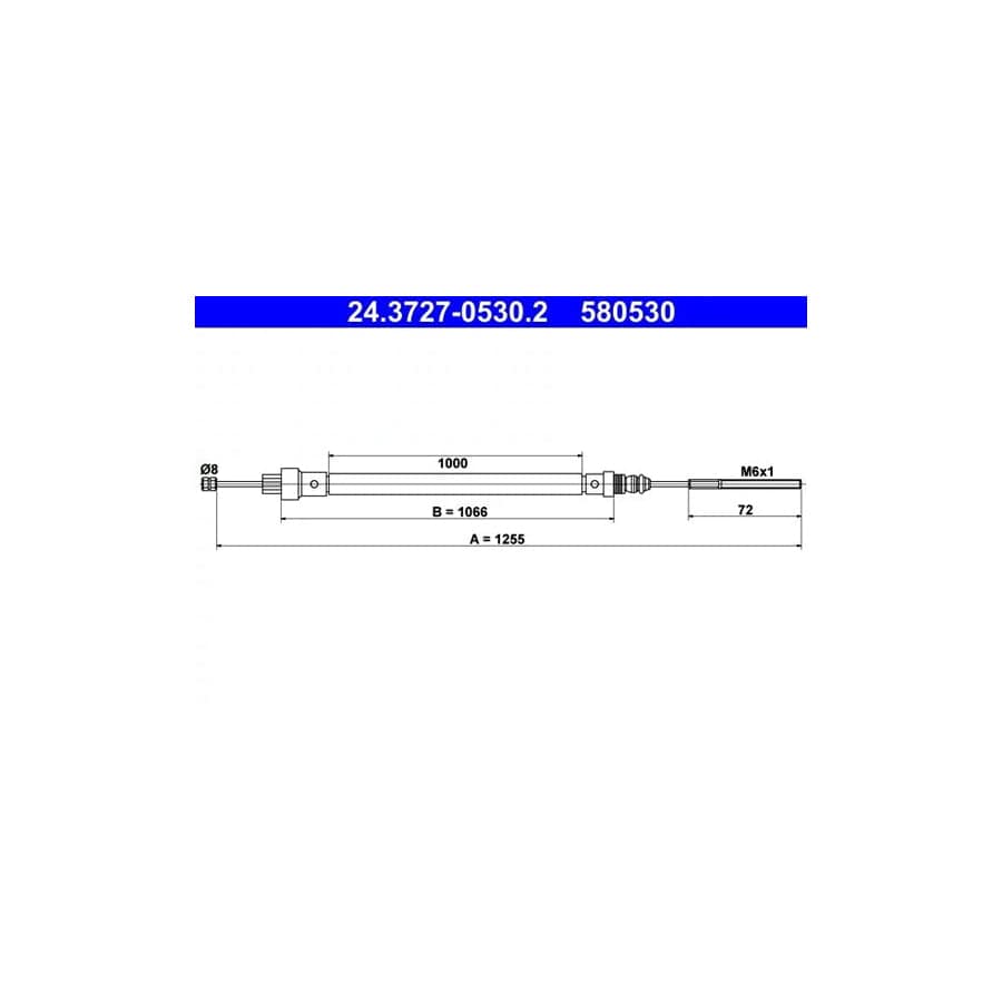 ATE 24.3727-0530.2 Hand Brake Cable