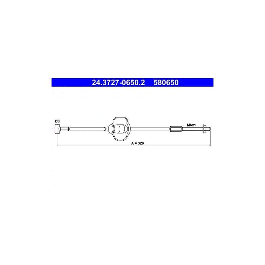 ATE 24.3727-0650.2 Hand Brake Cable for Ford Focus