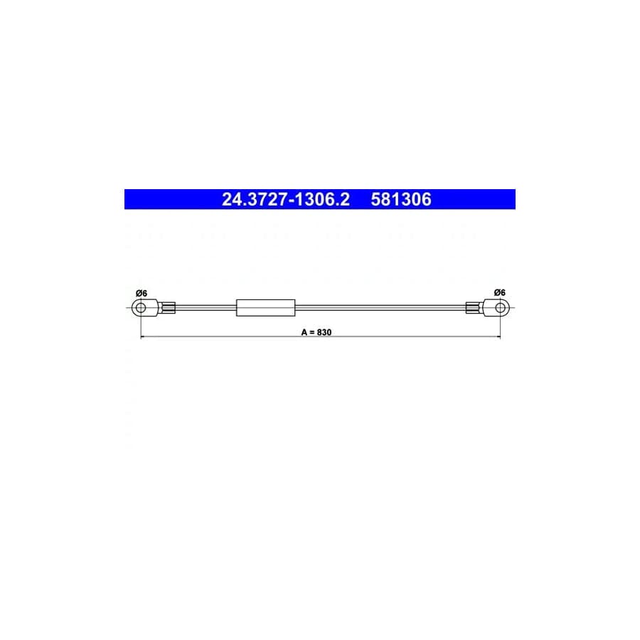 ATE 24.3727-1306.2 Hand Brake Cable