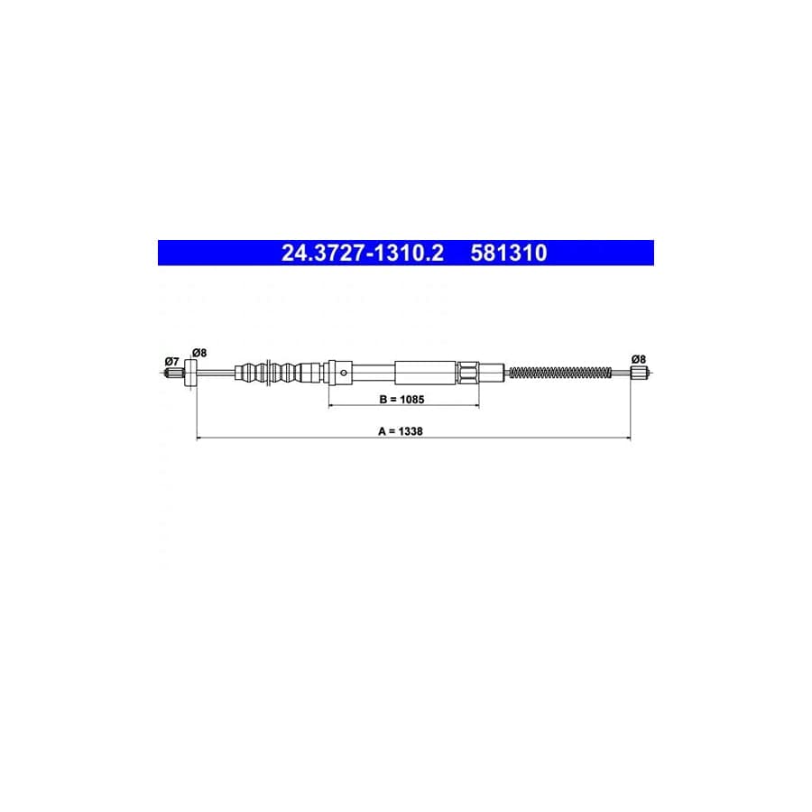 ATE 24.3727-1310.2 Hand Brake Cable