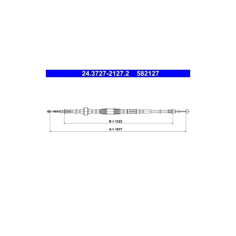 ATE 24.3727-2127.2 Hand Brake Cable for Mitsubishi Outlander