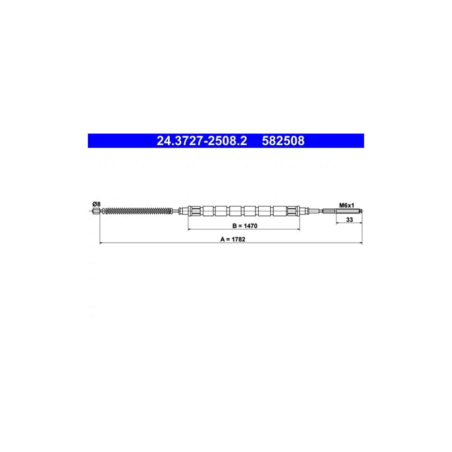 ATE 24.3727-2508.2 Hand Brake Cable