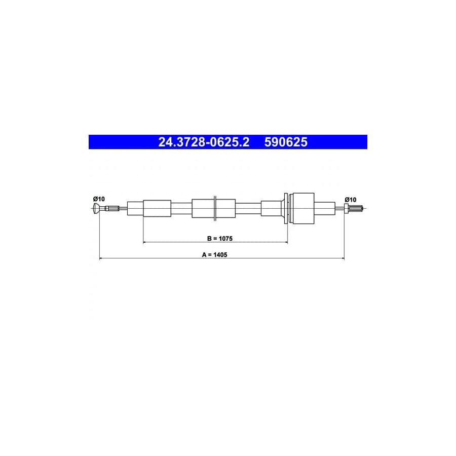 ATE 24.3728-0625.2 Clutch Cable