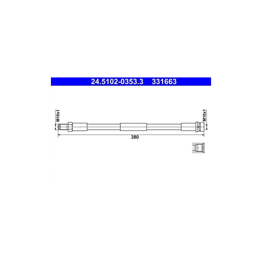 ATE 24.5102-0353.3 Brake Hose