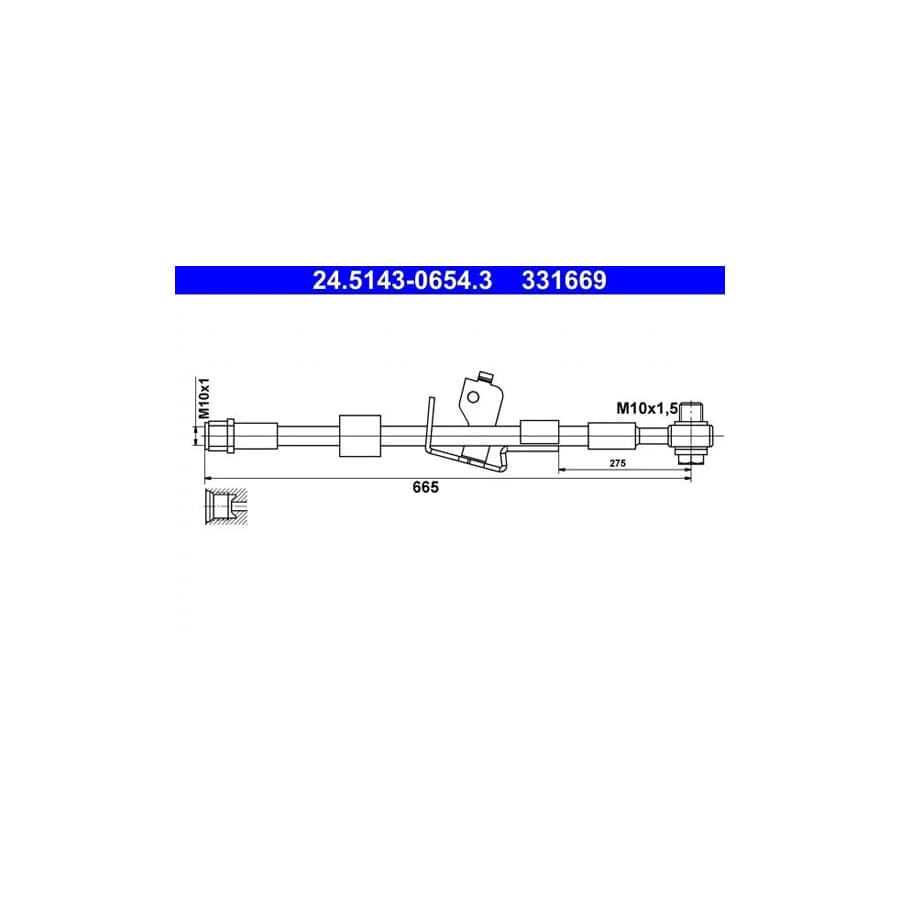 ATE 24.5143-0654.3 Brake Hose