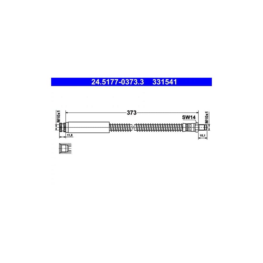 ATE 24.5177-0373.3 Brake Hose for Land Rover Defender