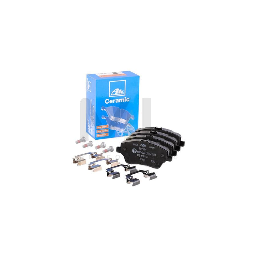 ATE Ceramic 13.0470-2784.2 Brake pad set excl. wear warning contact, not prepared for wear indicator, with brake caliper screws, with accessories