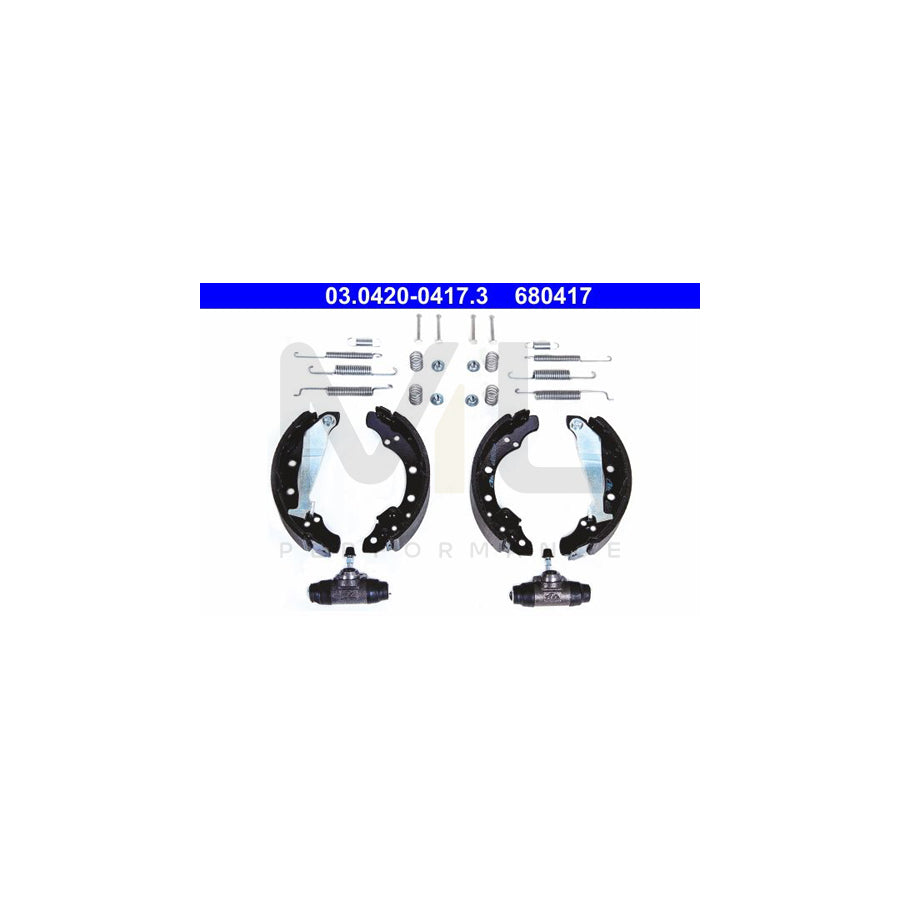 ATE Original Kit 03.0420-0417.3 Brake Shoe Set with accessories, with wheel brake cylinder