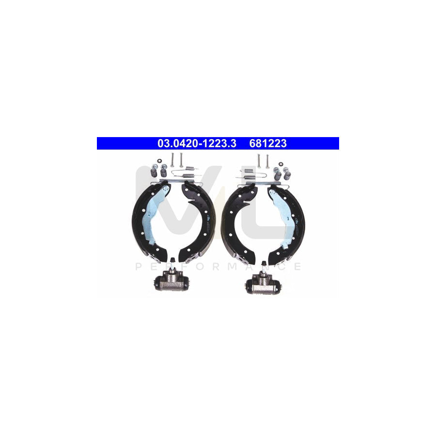 ATE Original Kit 03.0420-1223.3 Brake Shoe Set for BMW 3 Series with accessories, with wheel brake cylinder